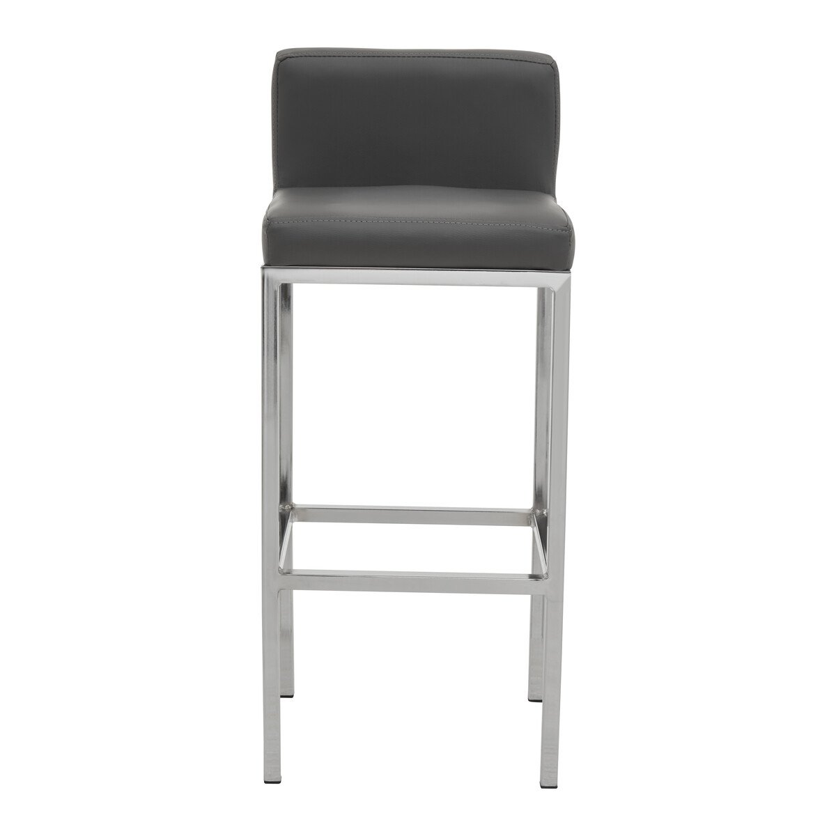 Orsina Chrome Finish Bar Chair - Dark Grey