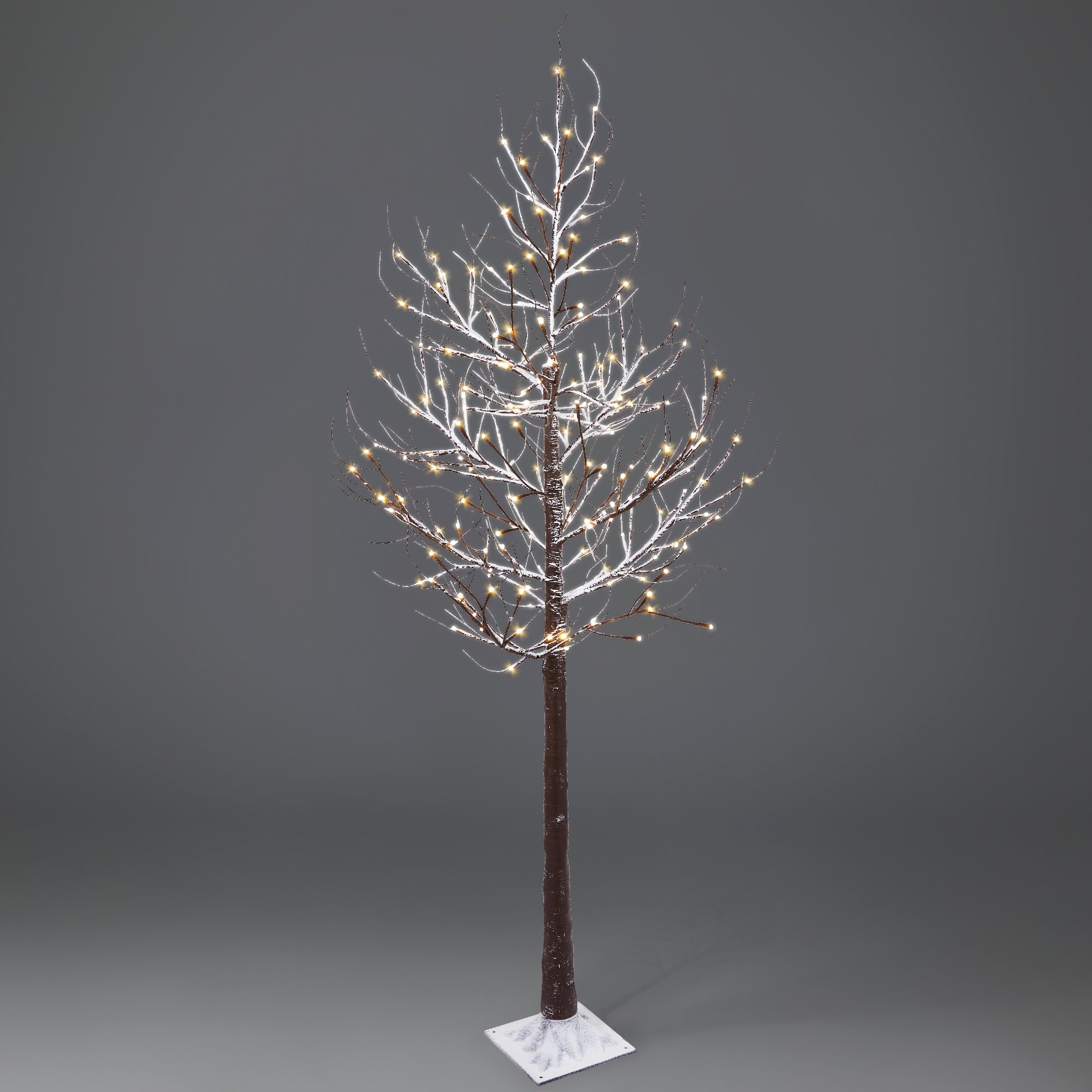 NETTA Brown Birch Twig Tree with 120 Warm White LED Lights - 5FT