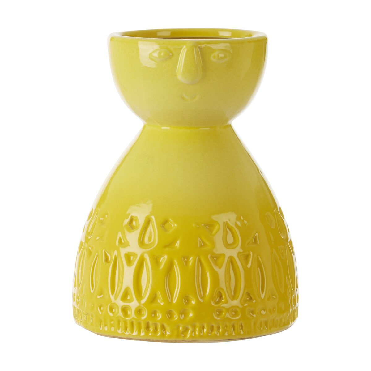 Orsina Visage Small Face Vase - Yellow