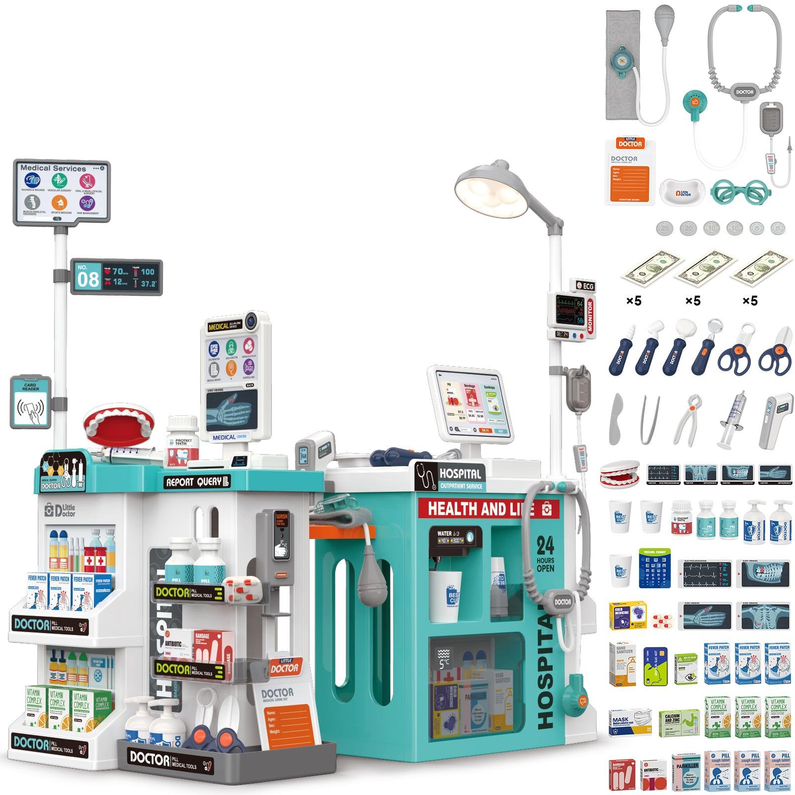 deAO Doctor Station Playset - Blue