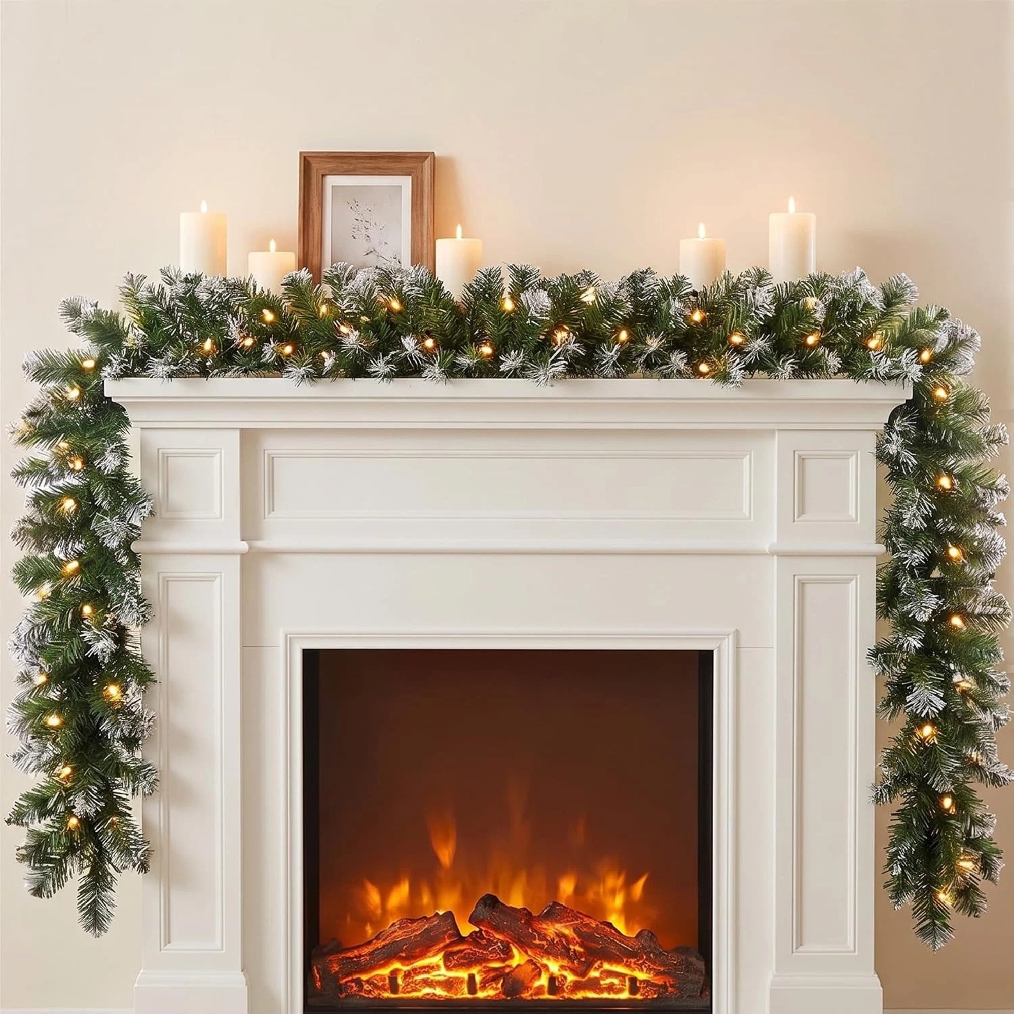 My Christmas Artificial Christmas Garland with 30 LED Lights