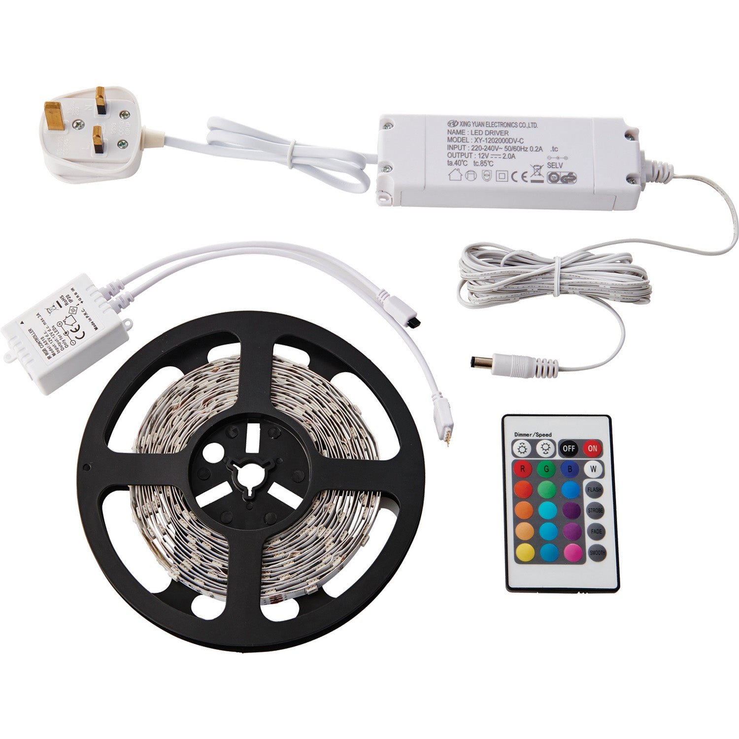 Loops Direct LED 24W RGB Tape Light Kit - White