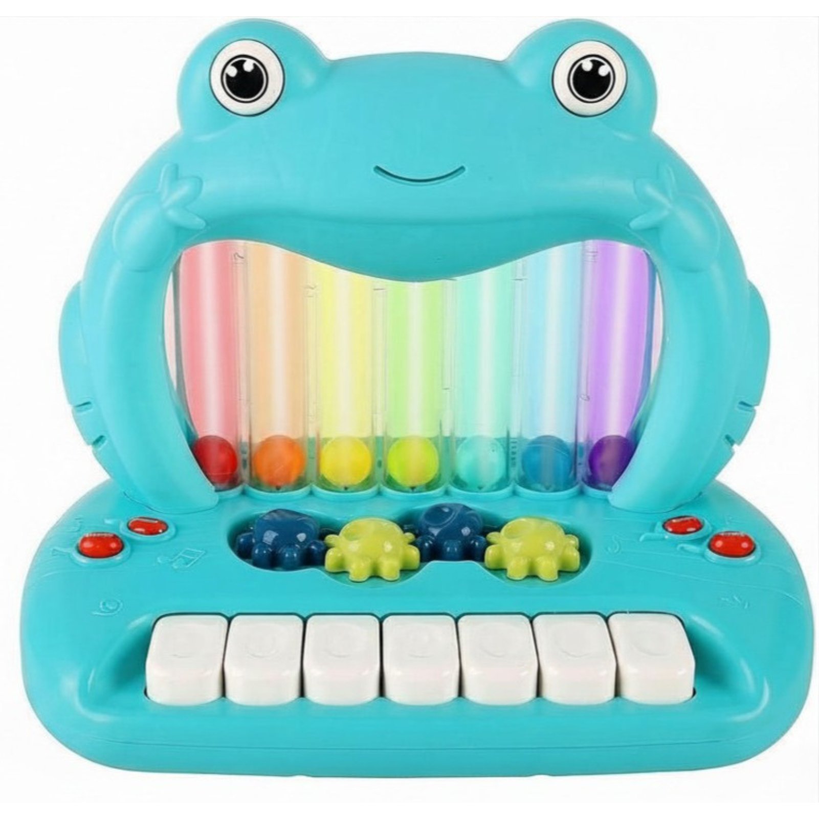 deAO Musical Frog Keyboard With Dancing Ball - Blue