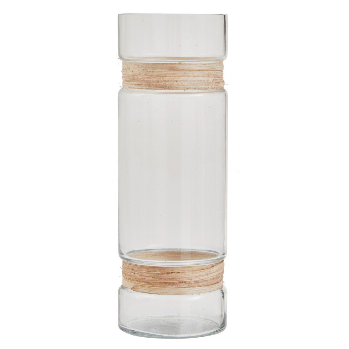 Orsina Kuta Large Glass and Cane Vase – Natural