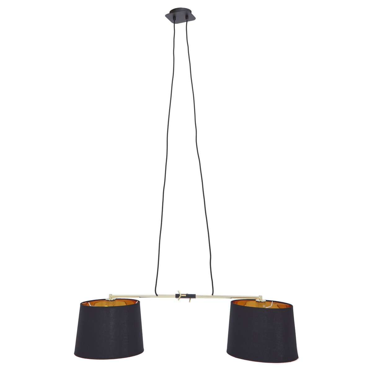 Orsina Leni 2 Bulbs Pendant Light - Black and Gold