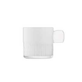 LSA International Glass Tealight Holder with Handle 9cm - White