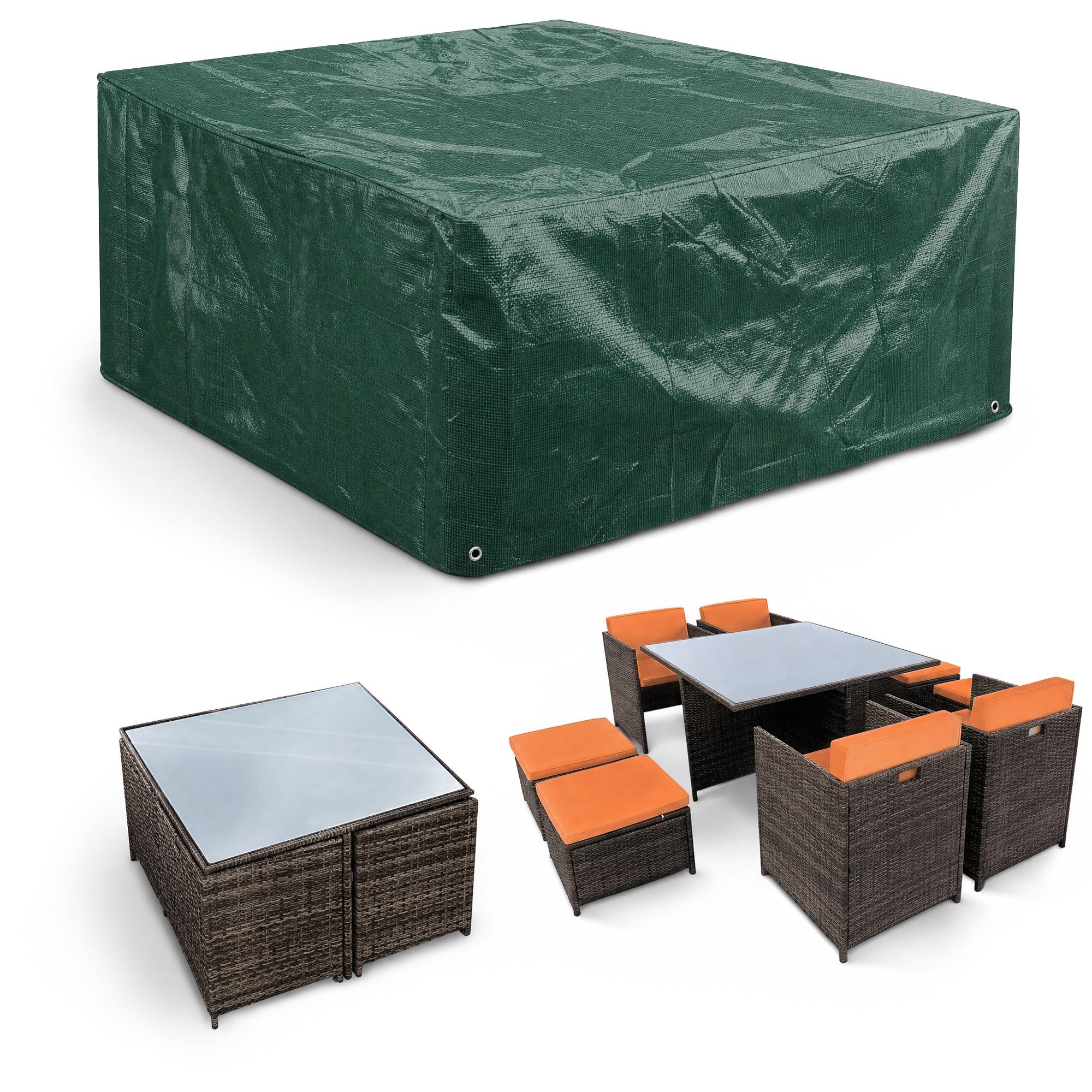 Keplin Square Garden Furniture Cover with Drawcord - 125 x 125 x 71cm