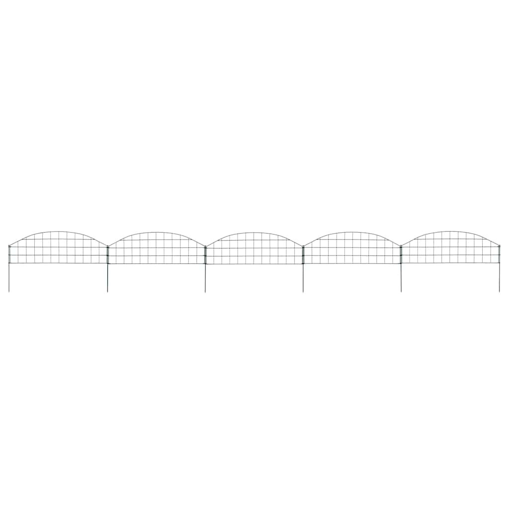 Walplus Steel Wire Arched Garden Fence Set - Green - 77.3 x 26 cm