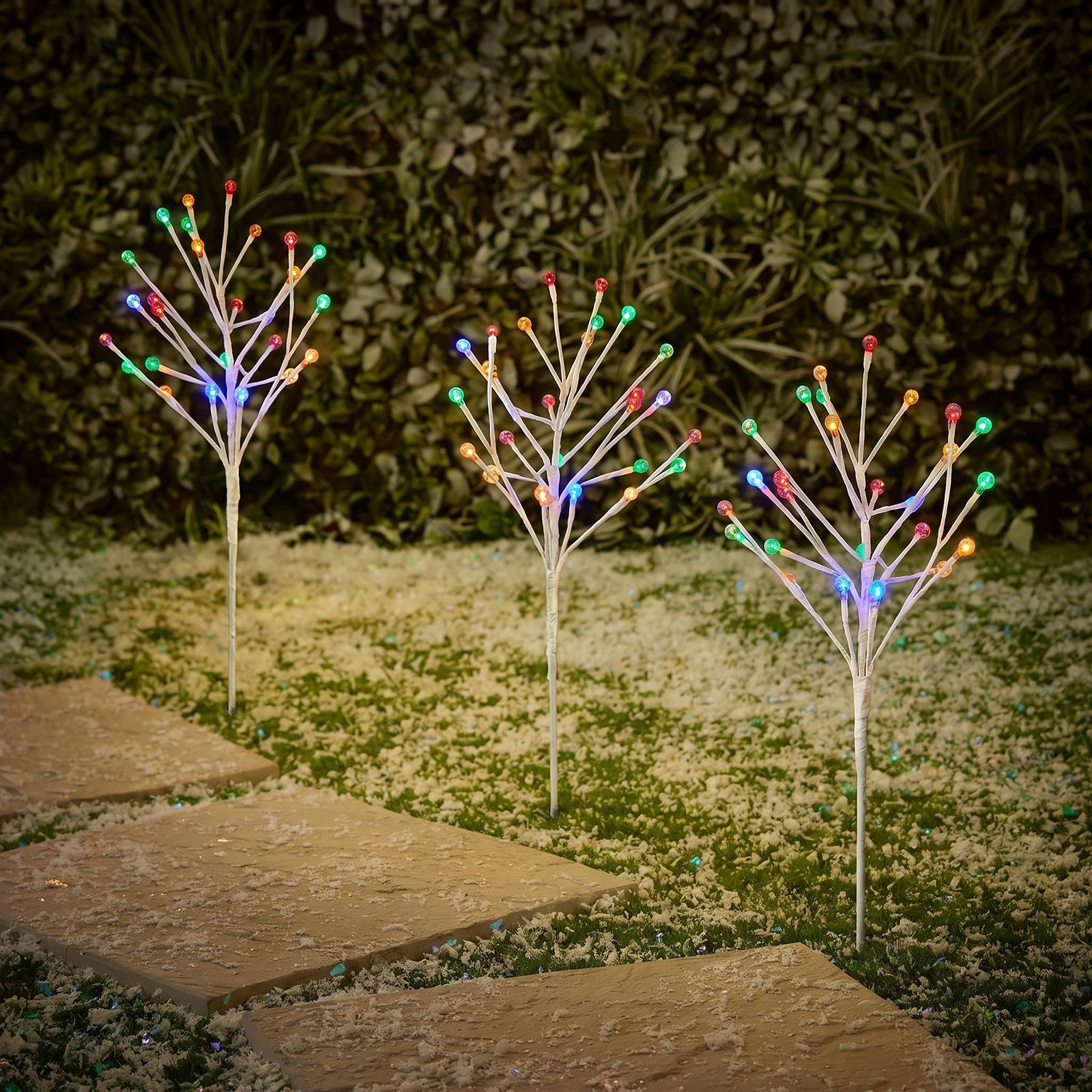 OHS 3 Pack LED Berry Tree Stake Lights - Multi