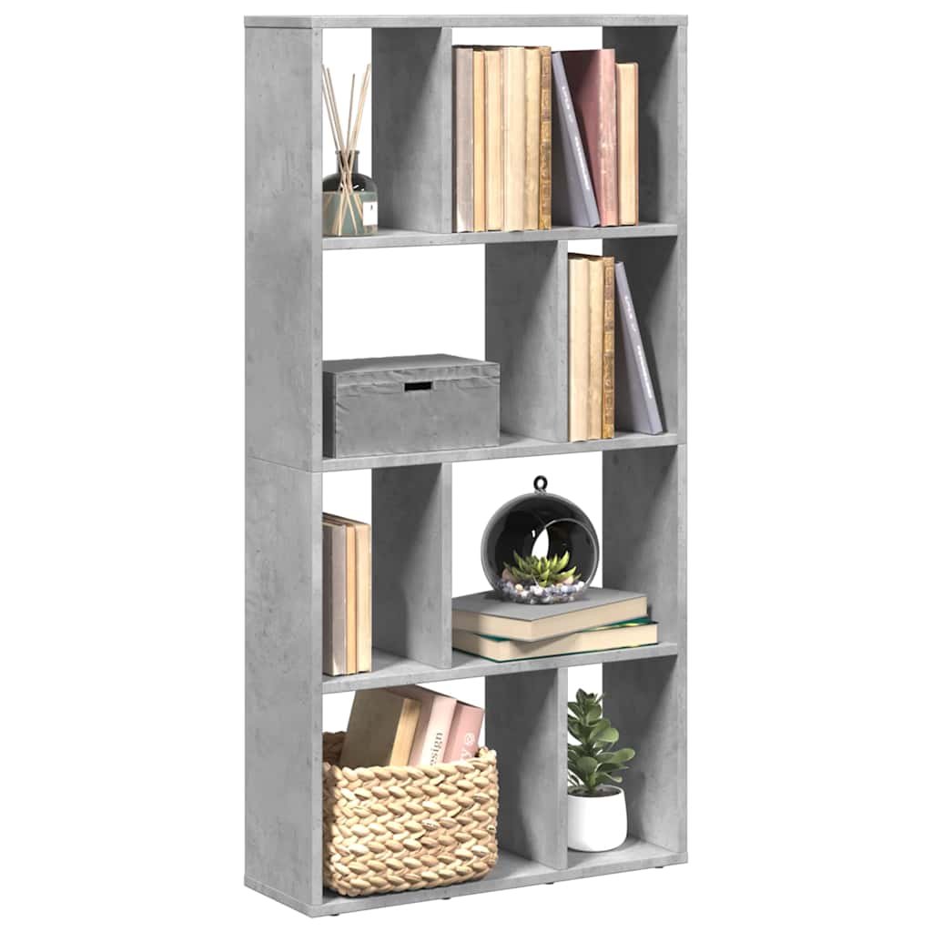 Walplus Engineered Wood Bookcase - Stone Grey - 60 x 20 x 120.5 cm
