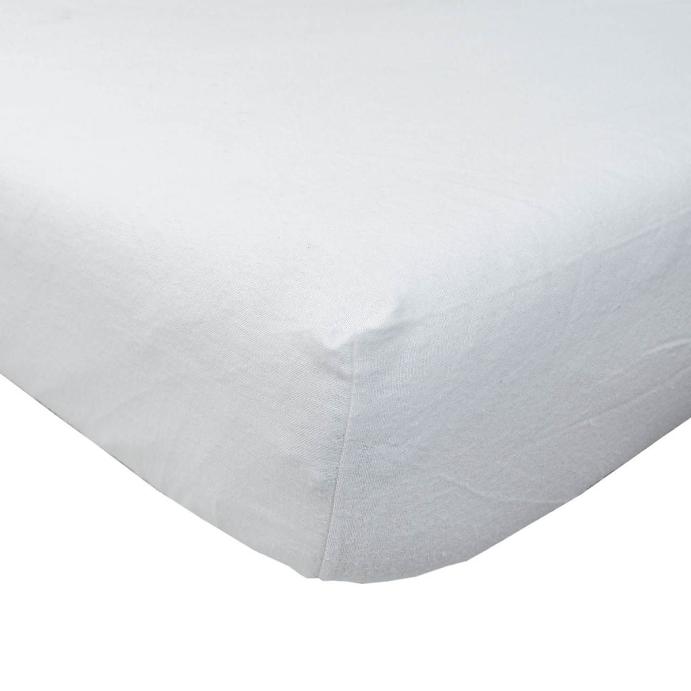 Homescapes 100% Cotton Brushed White Fitted Sheet - Double
