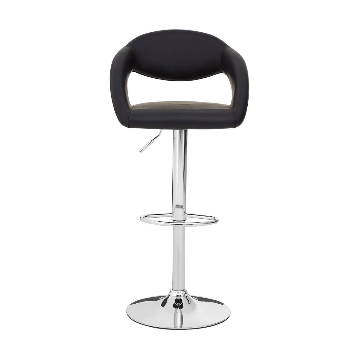Orsina Faux Leather Bar Chair - Black