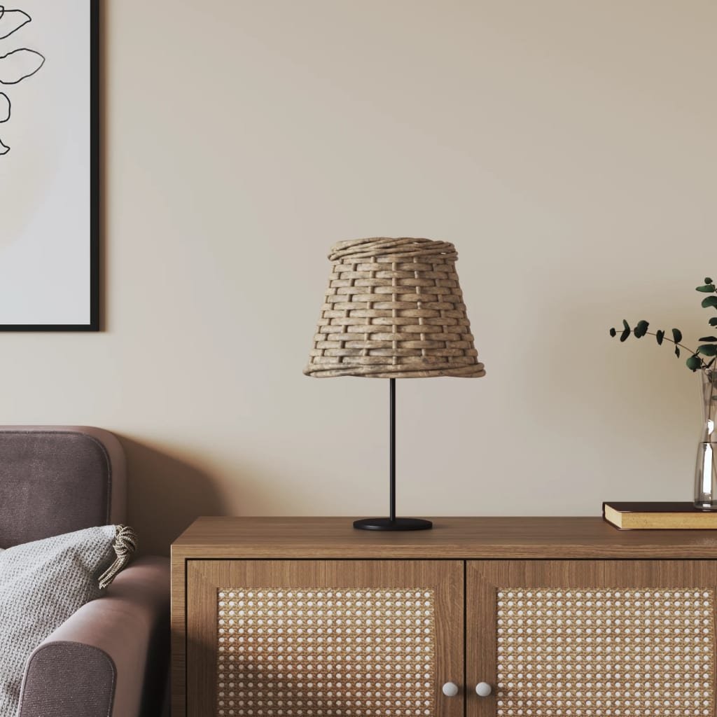Walplus Brown Iron Wicker Lampshade - 15 x 12cm
