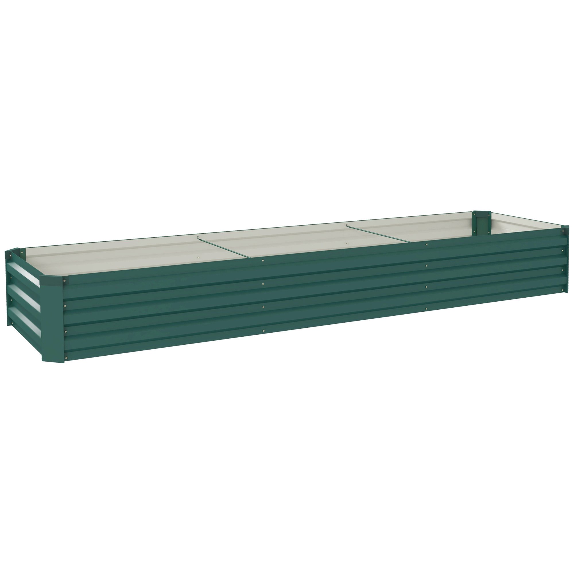 Outsunny Galvanised Steel Raised Garden Bed - Green