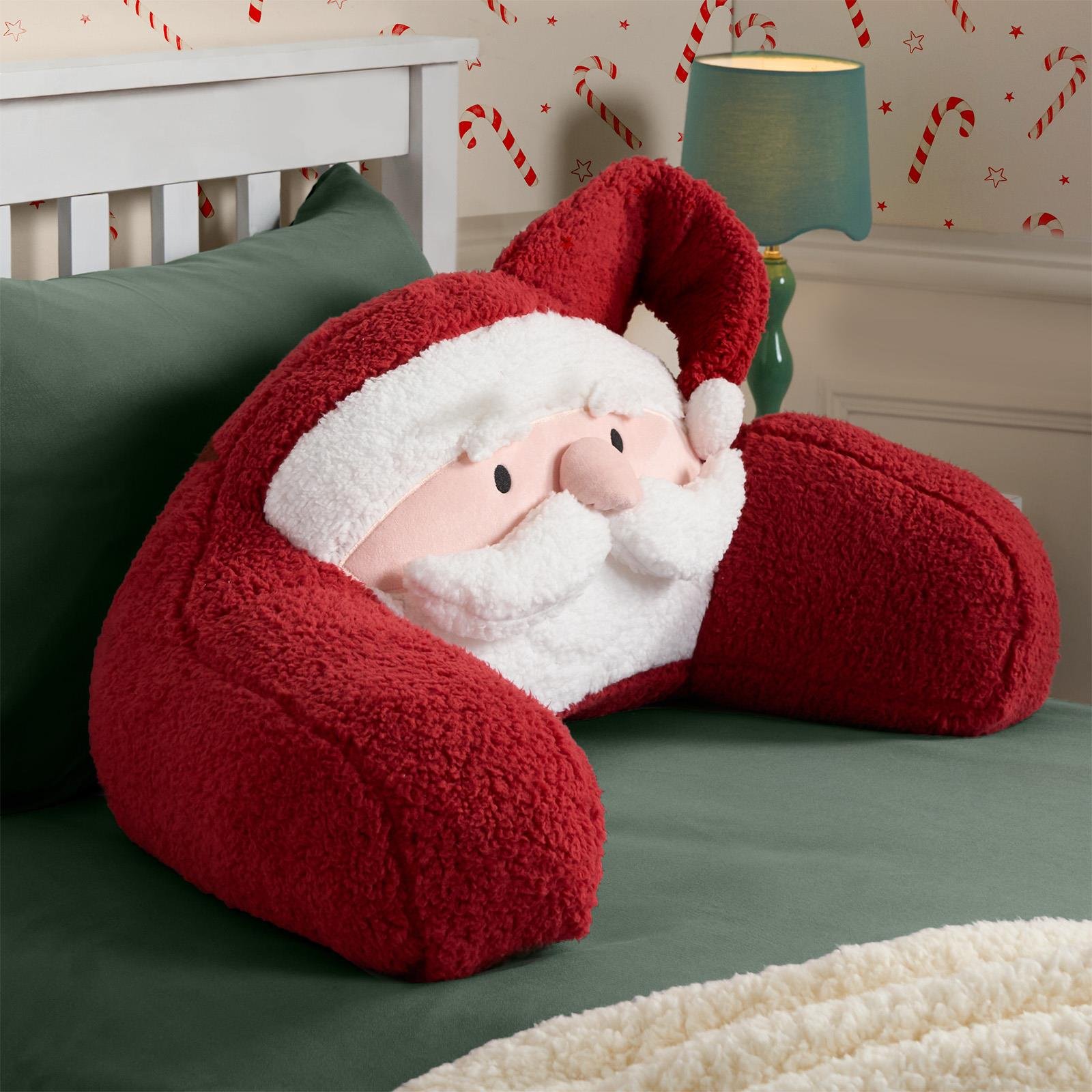 OHS Santa Character Cuddle Cushion - Red
