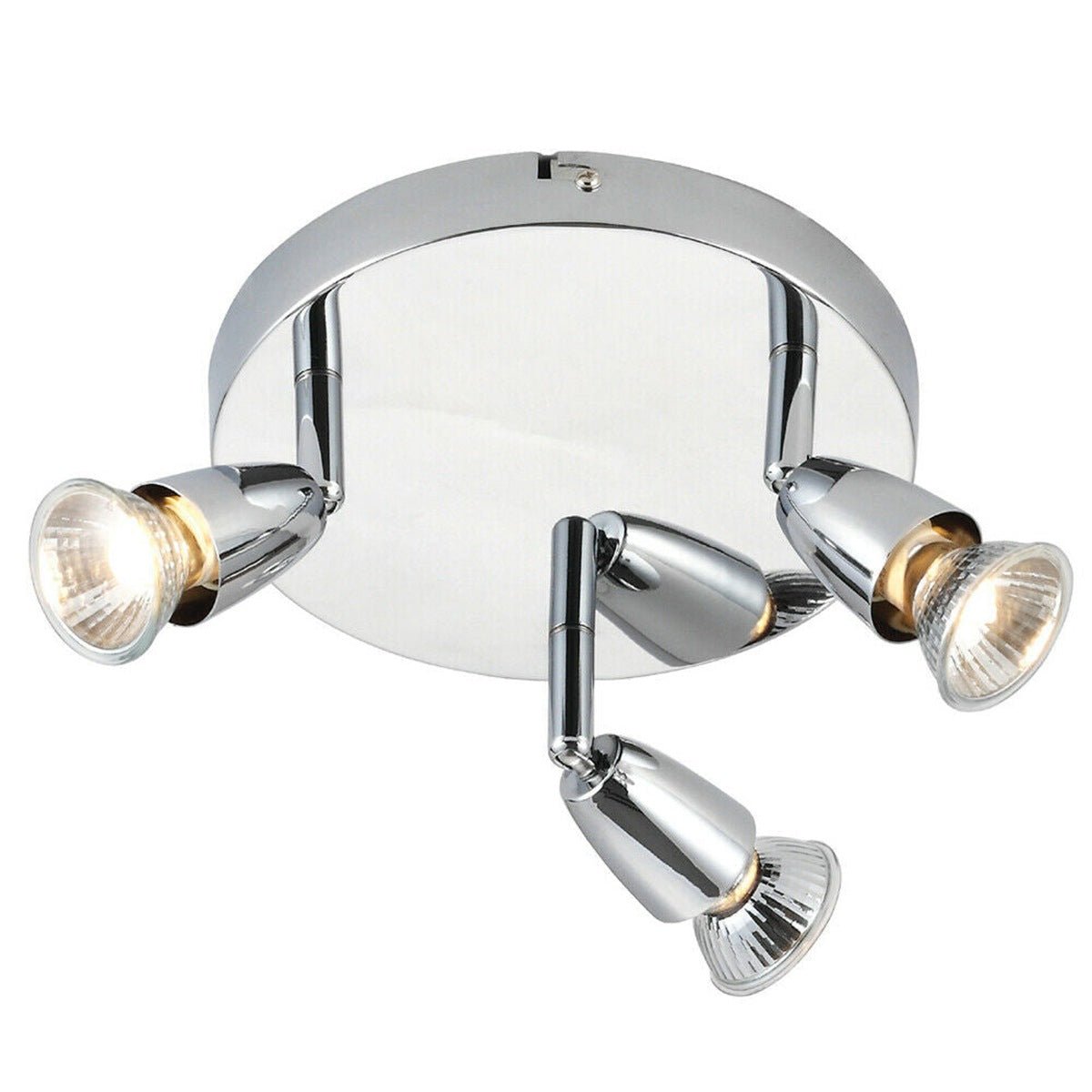 Loops Direct 19cm Diameter Amalfi Steel Adjustable Ceiling Spotlight - Chrome