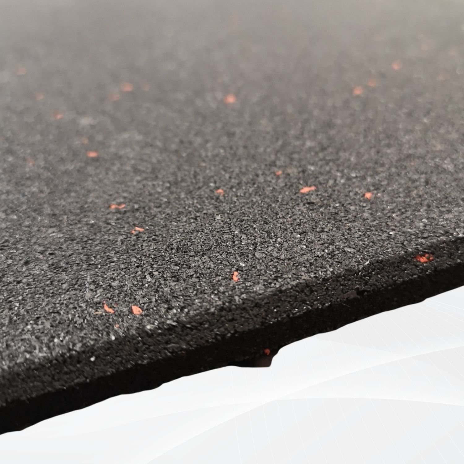 Ark Mat Red Fleck 10mm Rubber Crumb Gym Floor Tiles Heavy Duty - 1m x 1m