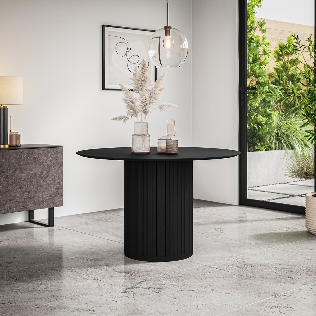 Furniture Online Arlo Black Legs Dining Table - Black