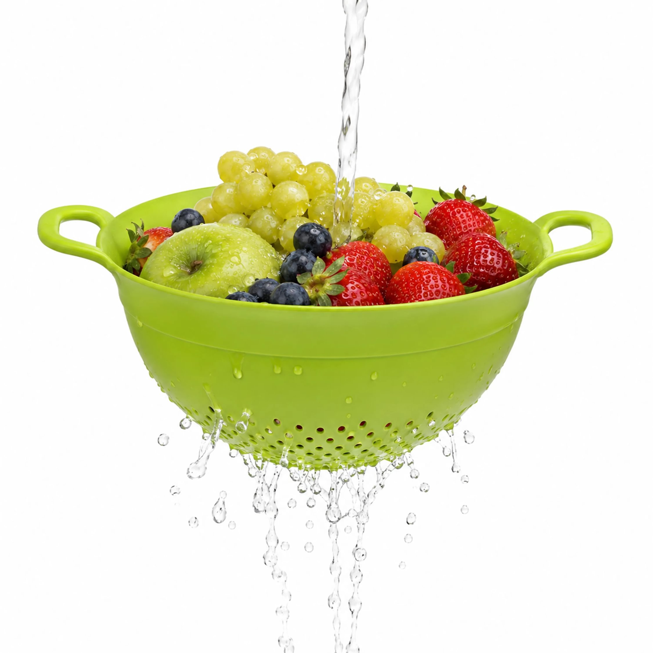 Orsina Elon Small Plastic Colander with Handles – Green