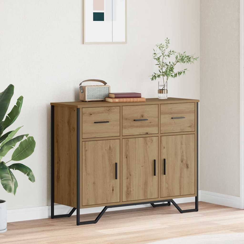 Walplus Sideboard - Artisan Oak - 97 x 32.5 x 74.5 cm