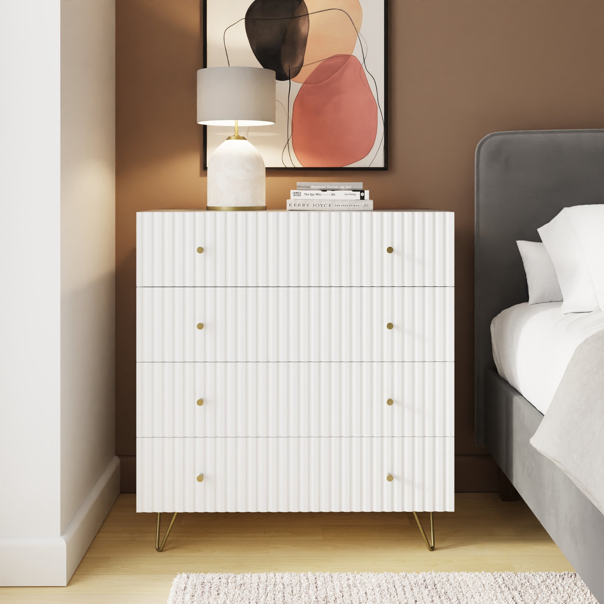 GFW Thalia 4 Drawer Chest - White