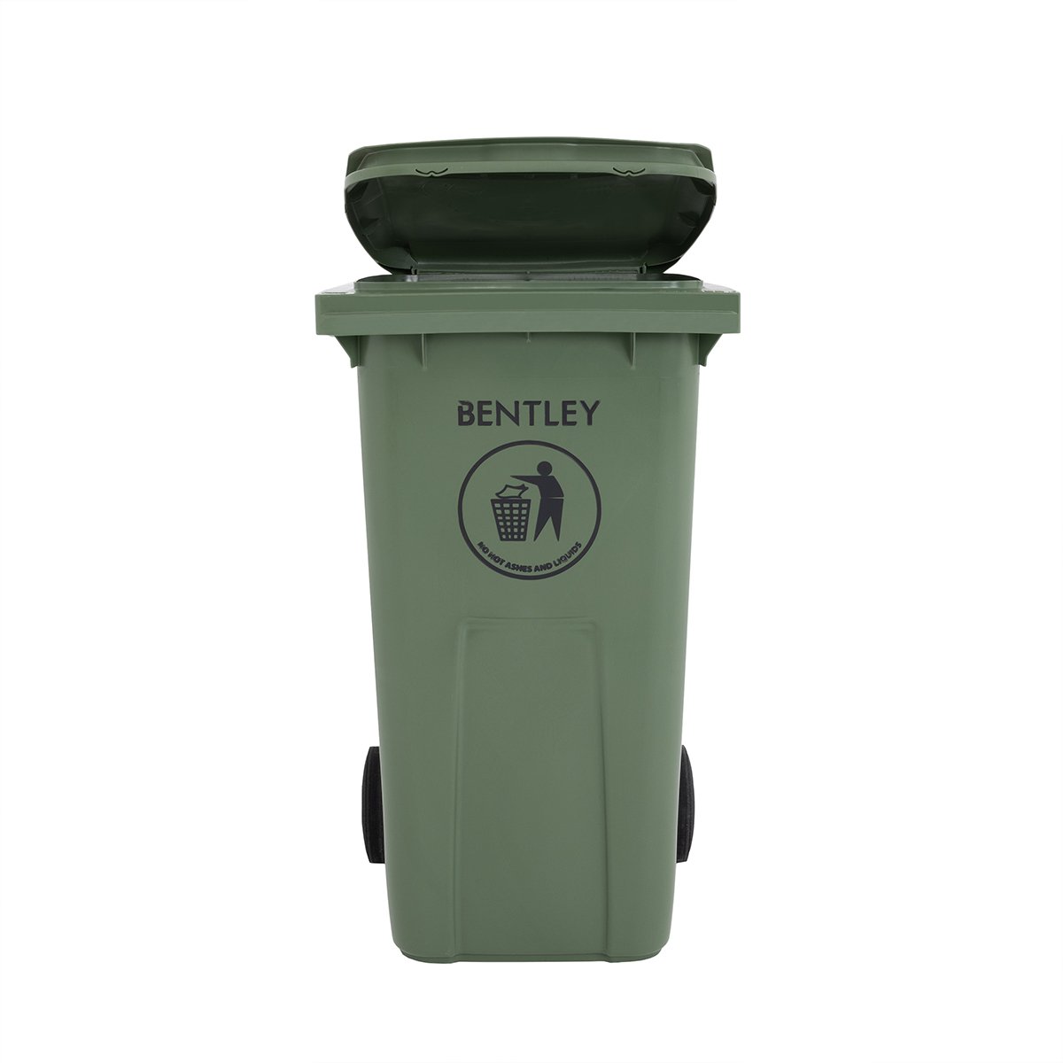 Charles Bentley 240 Litre Weatherproof and Durable Wheelie Bin - Green