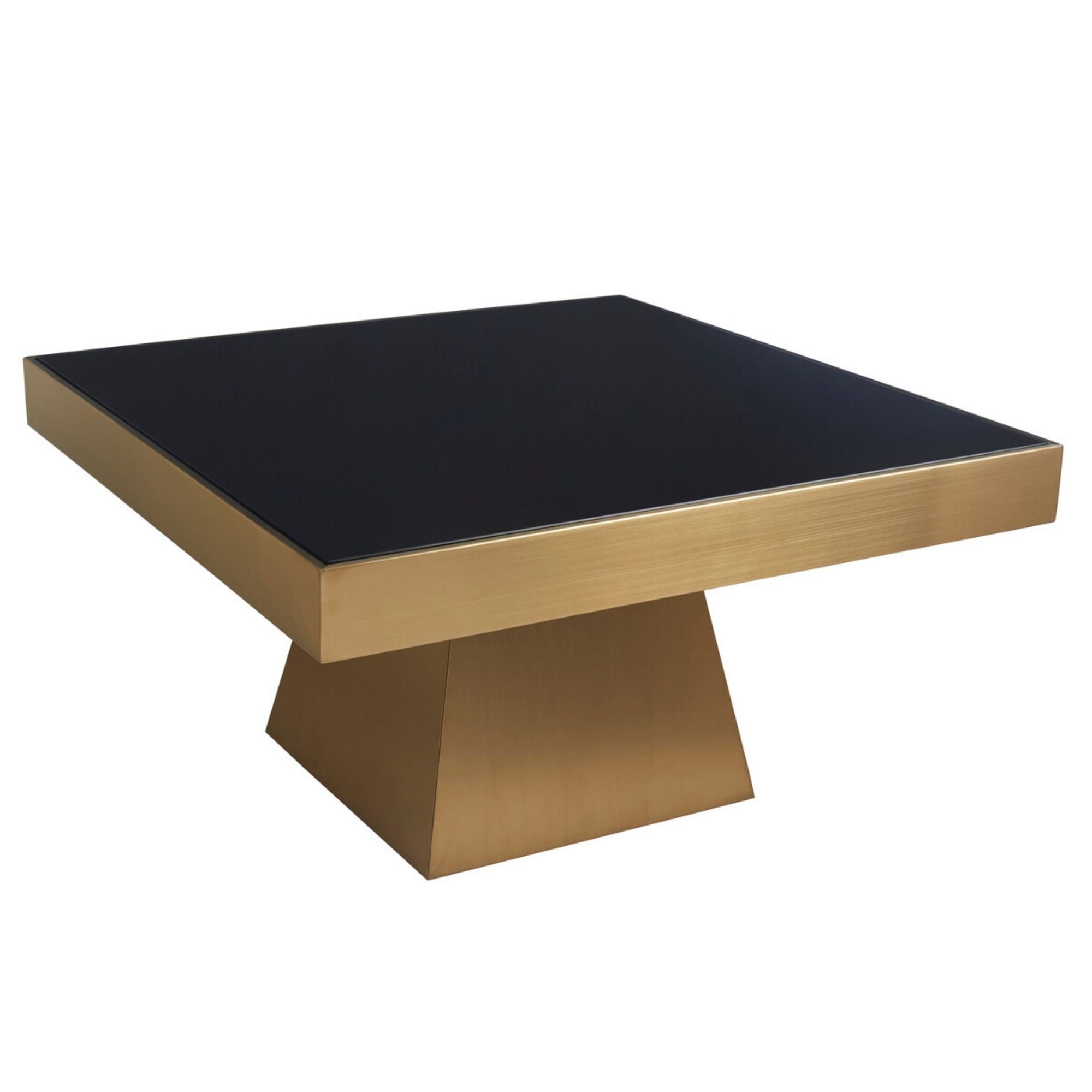 Orsina Carlox Glass Coffee Table - Black And Gold