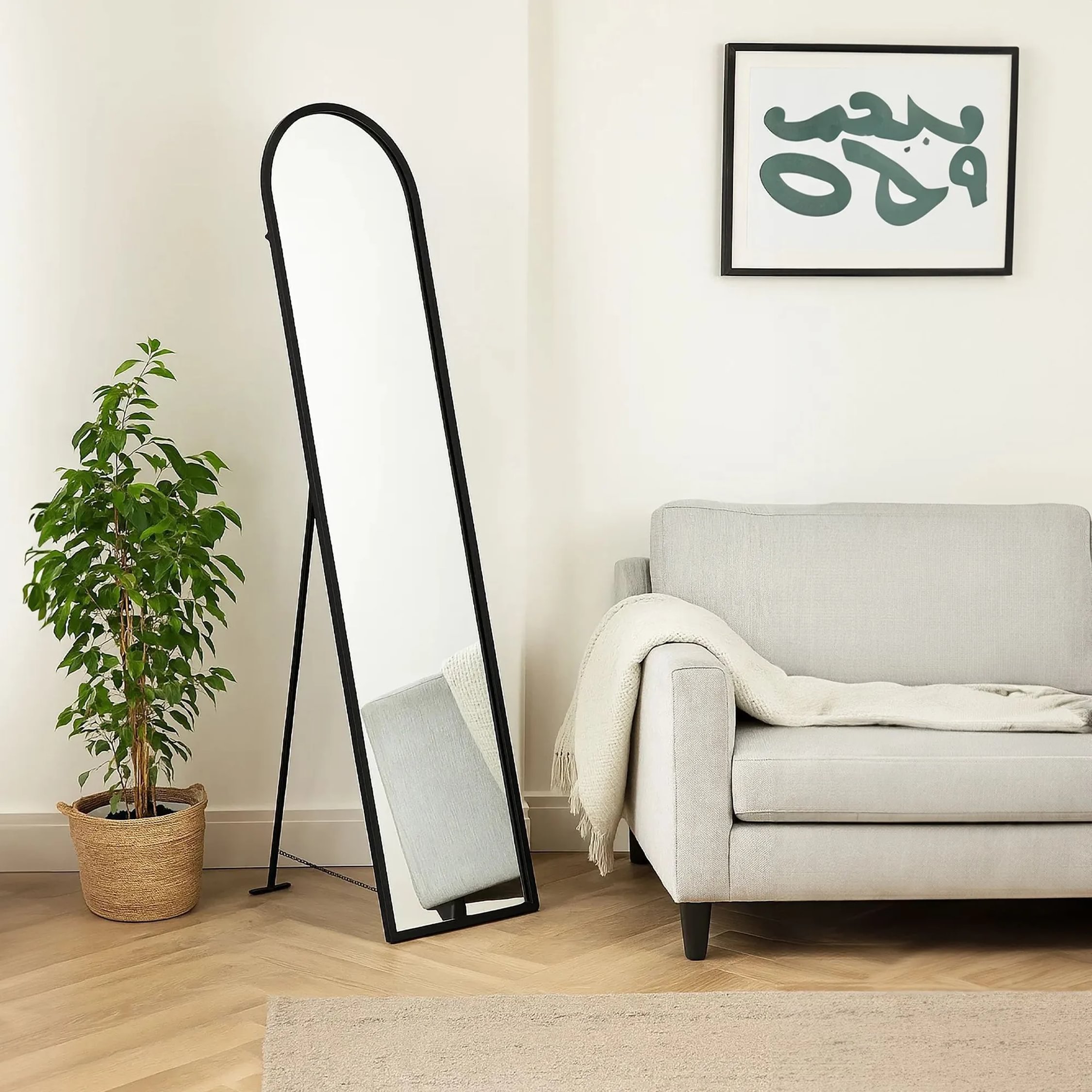 Orsina Avento Floor Mirror – Black