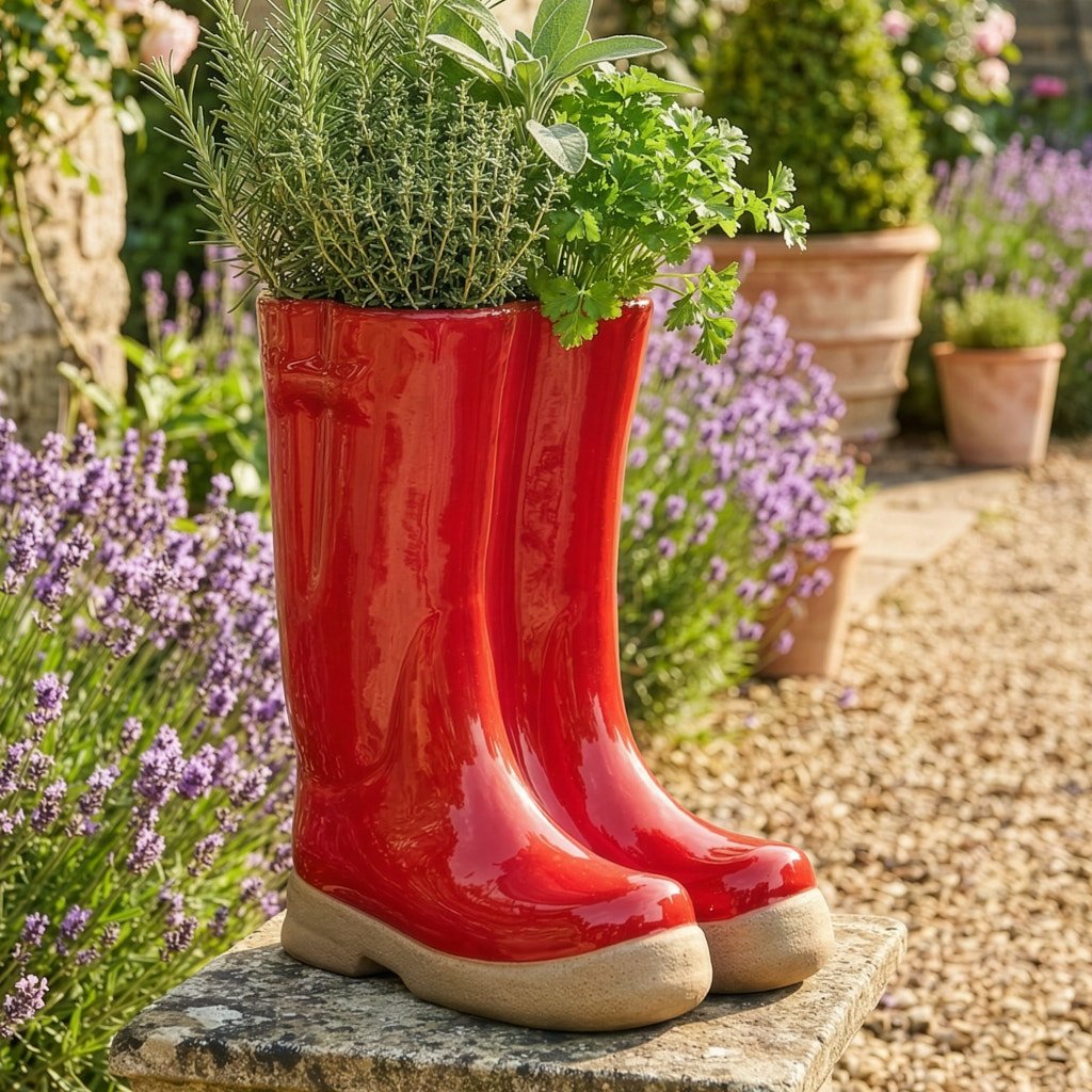 Dibor Large Wellington Planter - Red