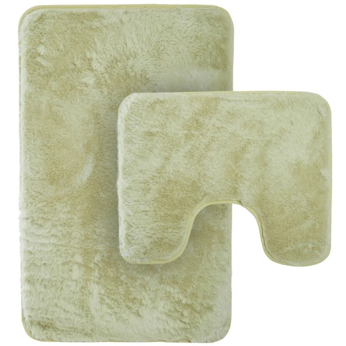 New Edge Blinds Extra Soft 2-Piece Non-Slip Bath Mat & Pedestal Set - Sage