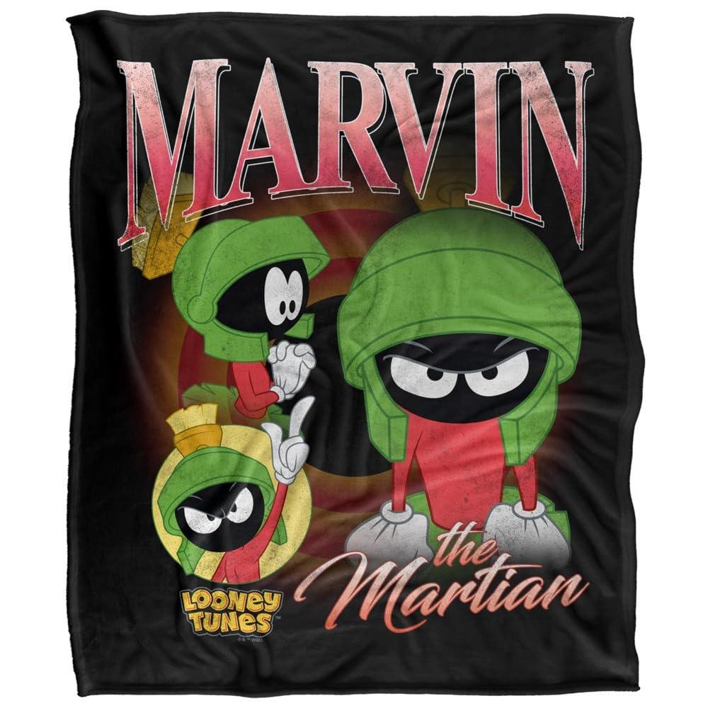 Looney Tunes Marvin The Martian Bootleg Blanket - 152cm x 127cm