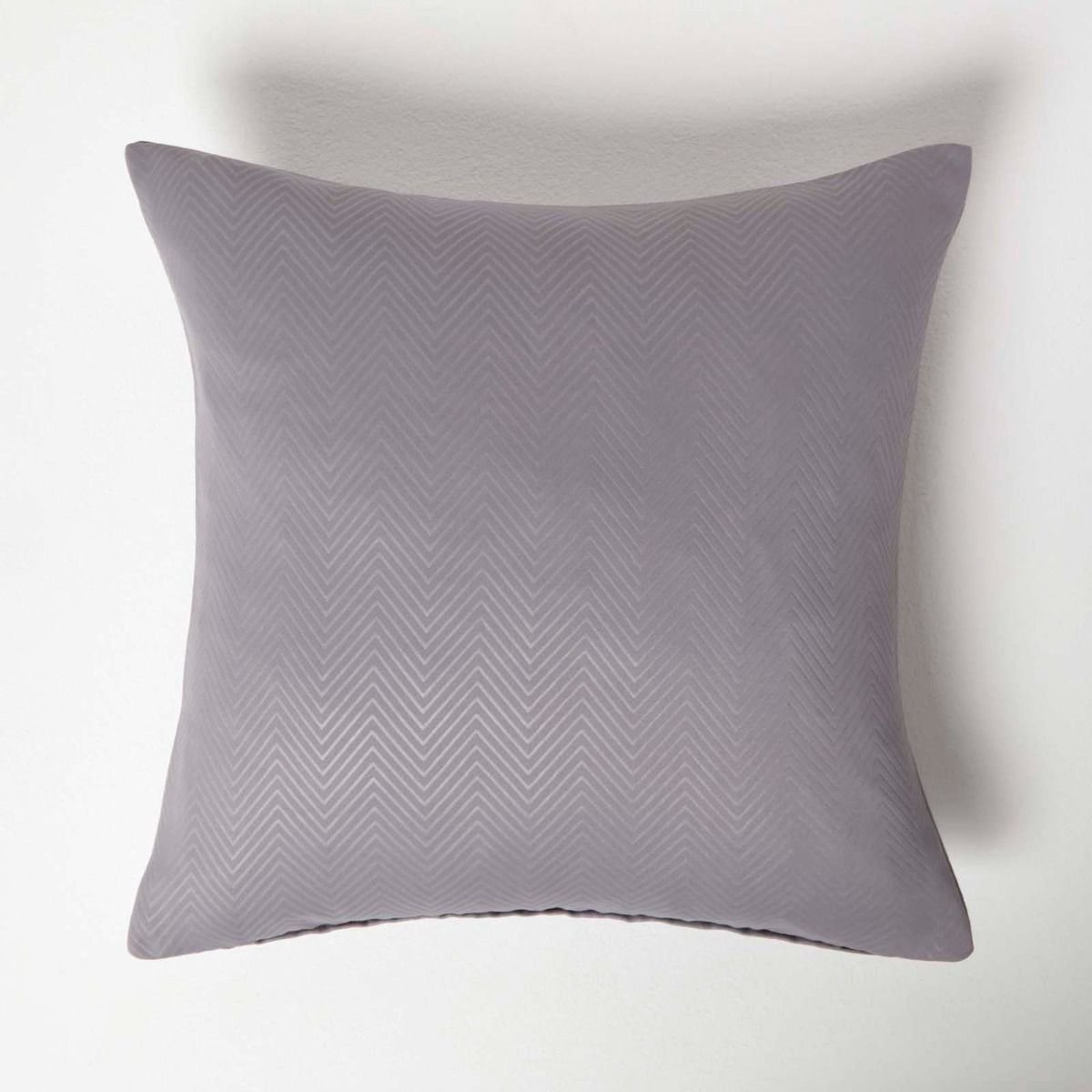 Homescapes Grey Herringbone Chevron Cushion Cover - 45 x 45 cm