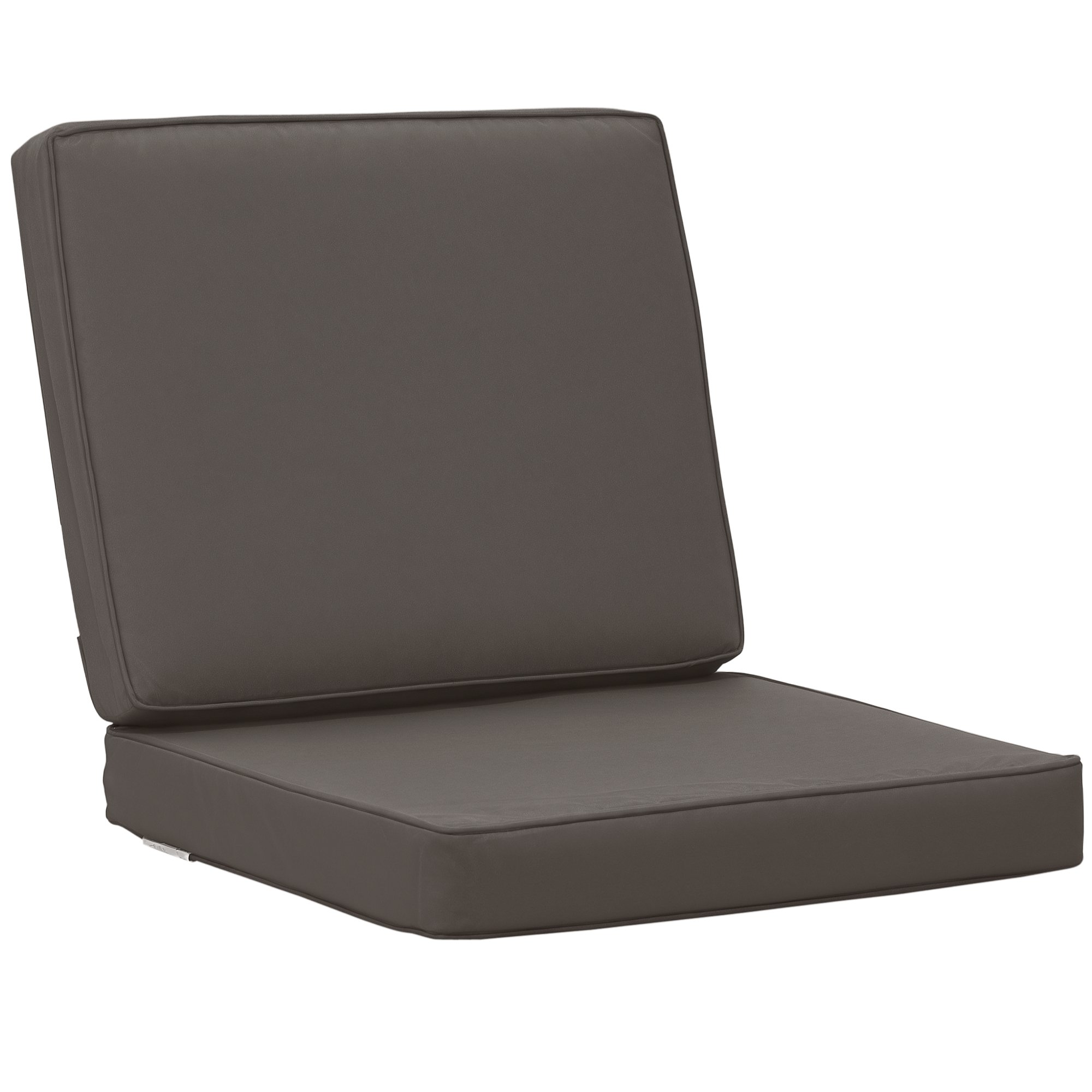 Outsunny 2 Garden Seat and Back Cushion Set - Dark Grey