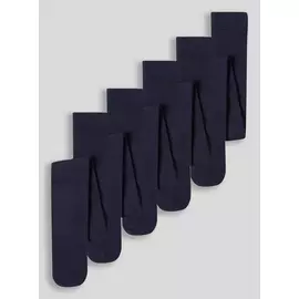 Navy Supersoft Tights 5 Pack