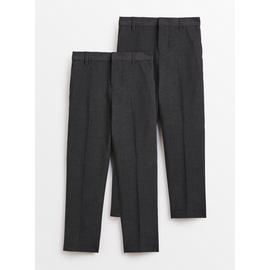 Grey Reinforced Knees Trousers 2 Pack - 2 years