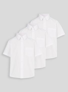 White School Short Sleeve Shirts 3 Pack