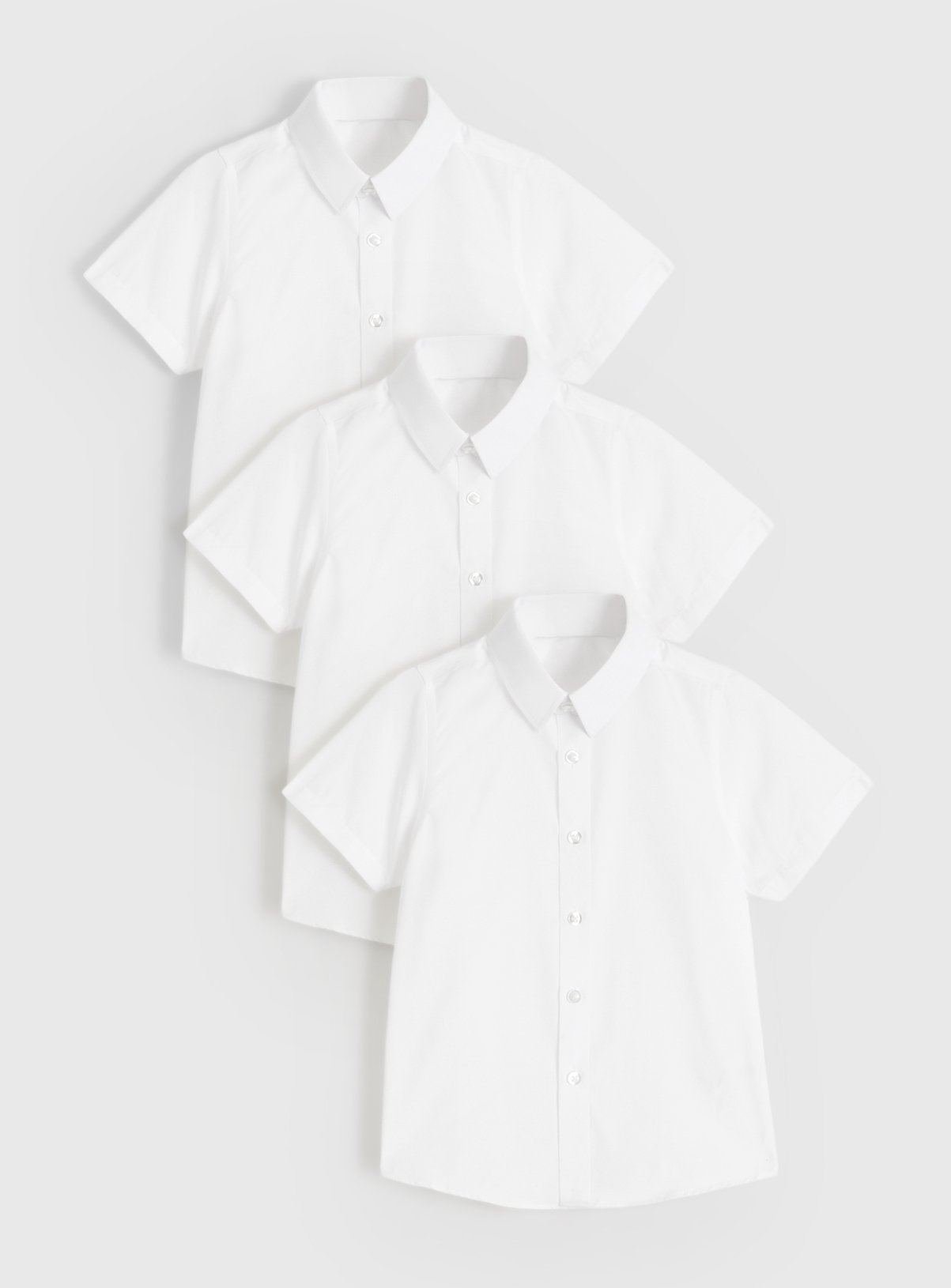 3 Pack Unisex White Short Sleeve Shirts 12 years