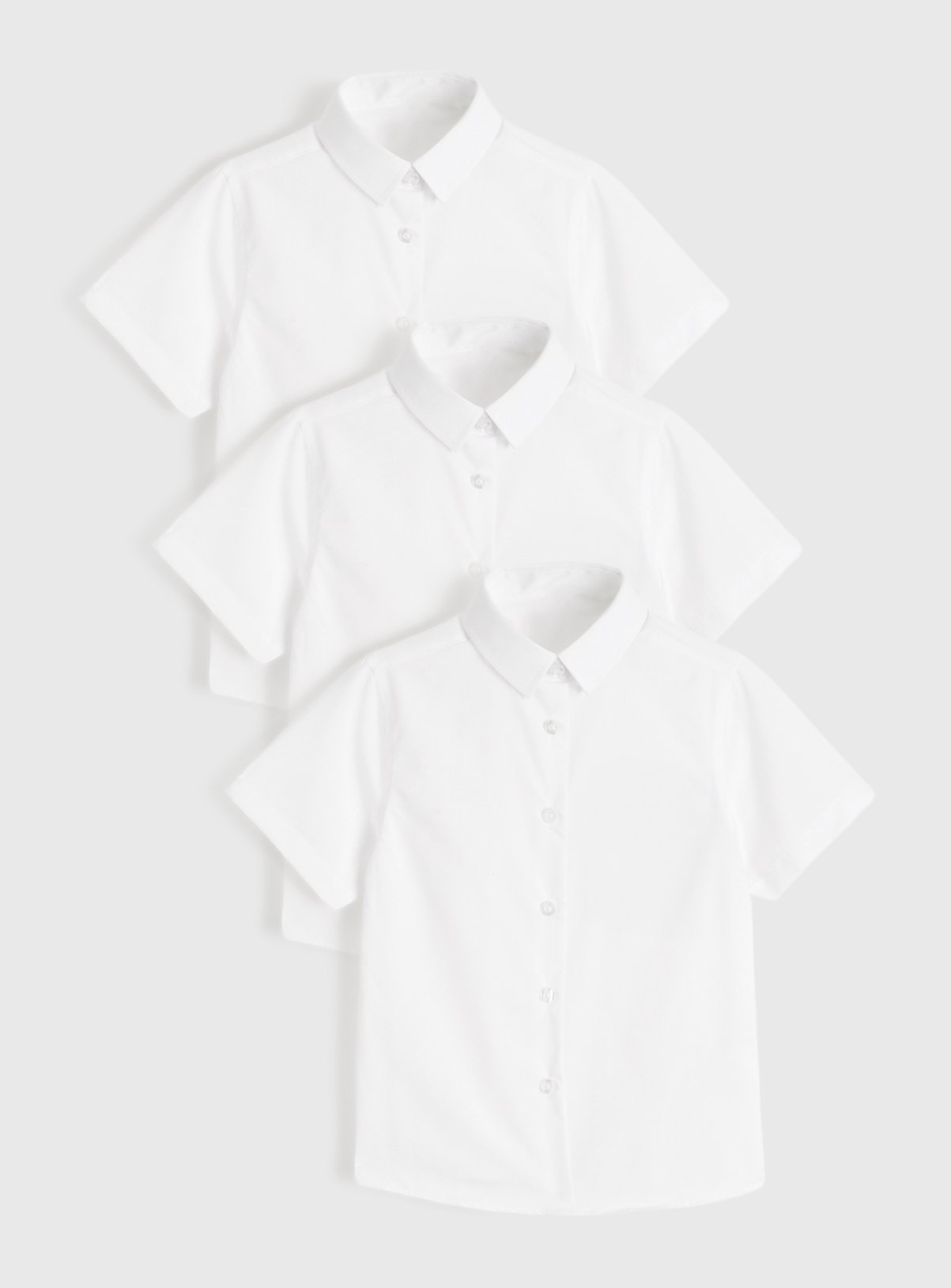 White Stain Resistant School Shirts 3 Pack