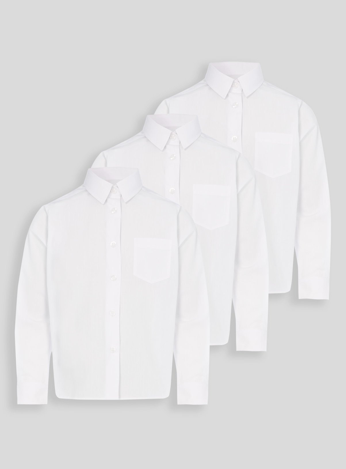 White Stain Resistant School Shirts 3 Pack 12 years