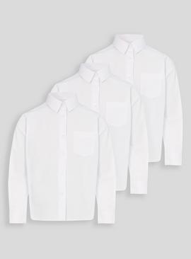 White Stain Resistant School Shirts 3 Pack 12 years