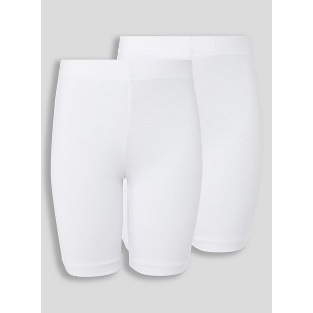 White biker store shorts for women