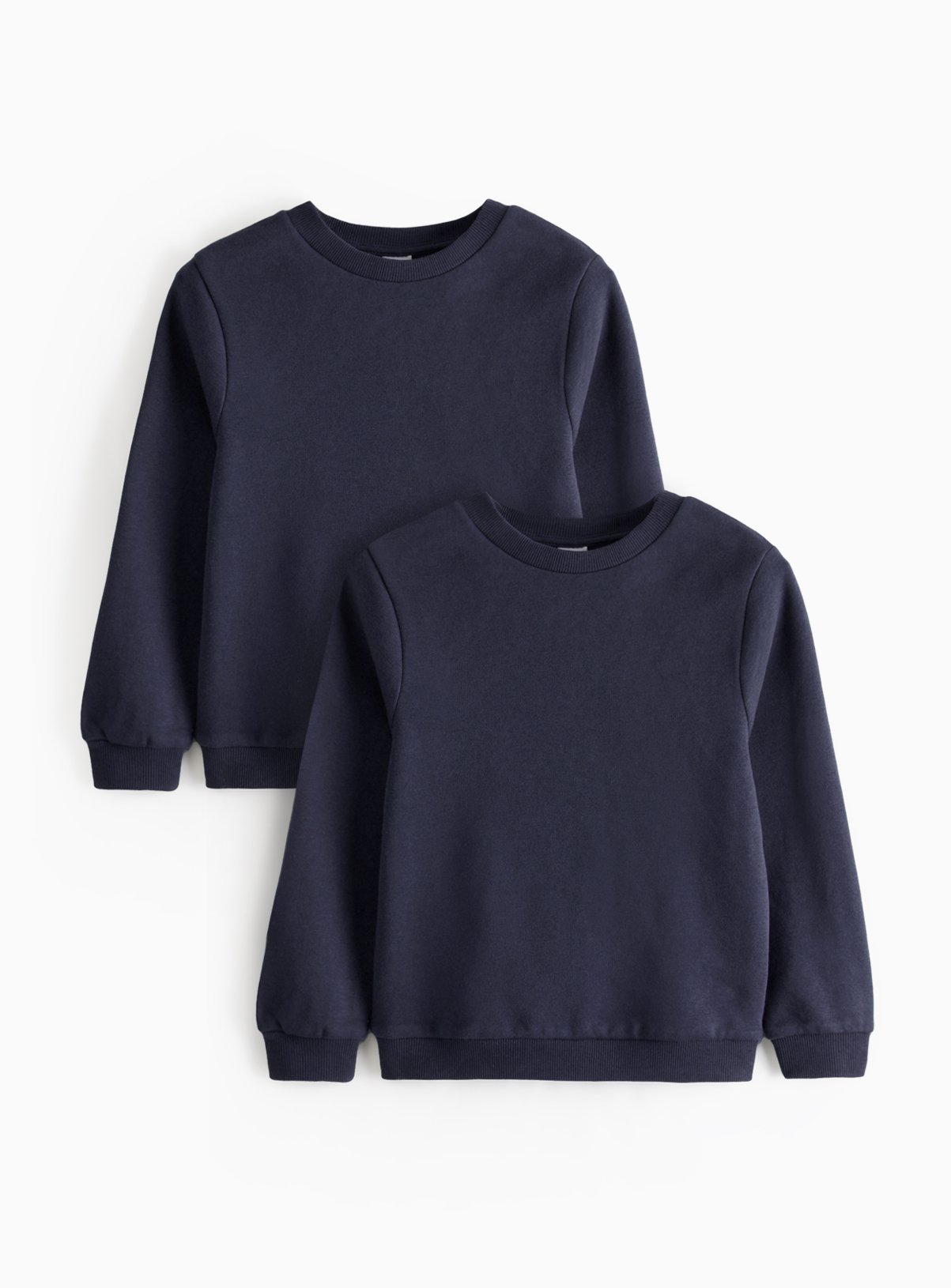 2 Pack Navy Crew Neck Sweatshirts 7 years