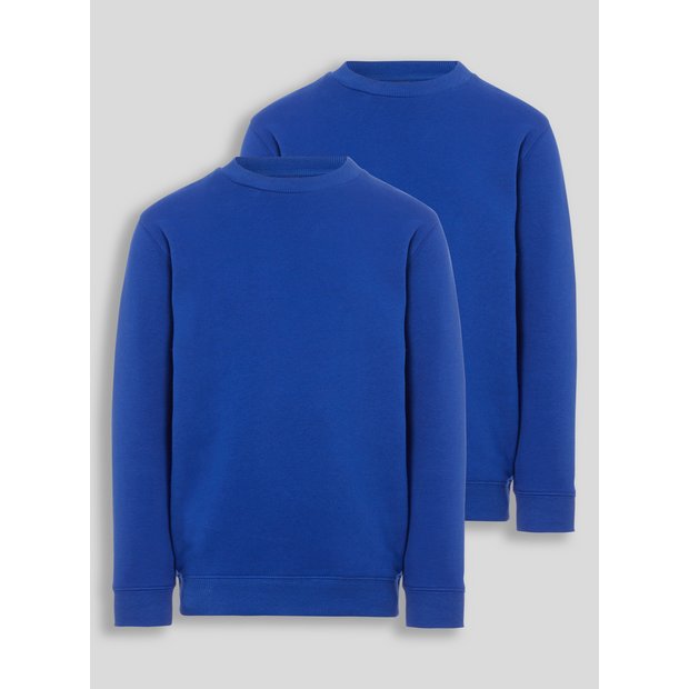 Buy Blue Crew Neck Sweatshirt 2 Pack 3 years School jumpers and sweatshirts Tu