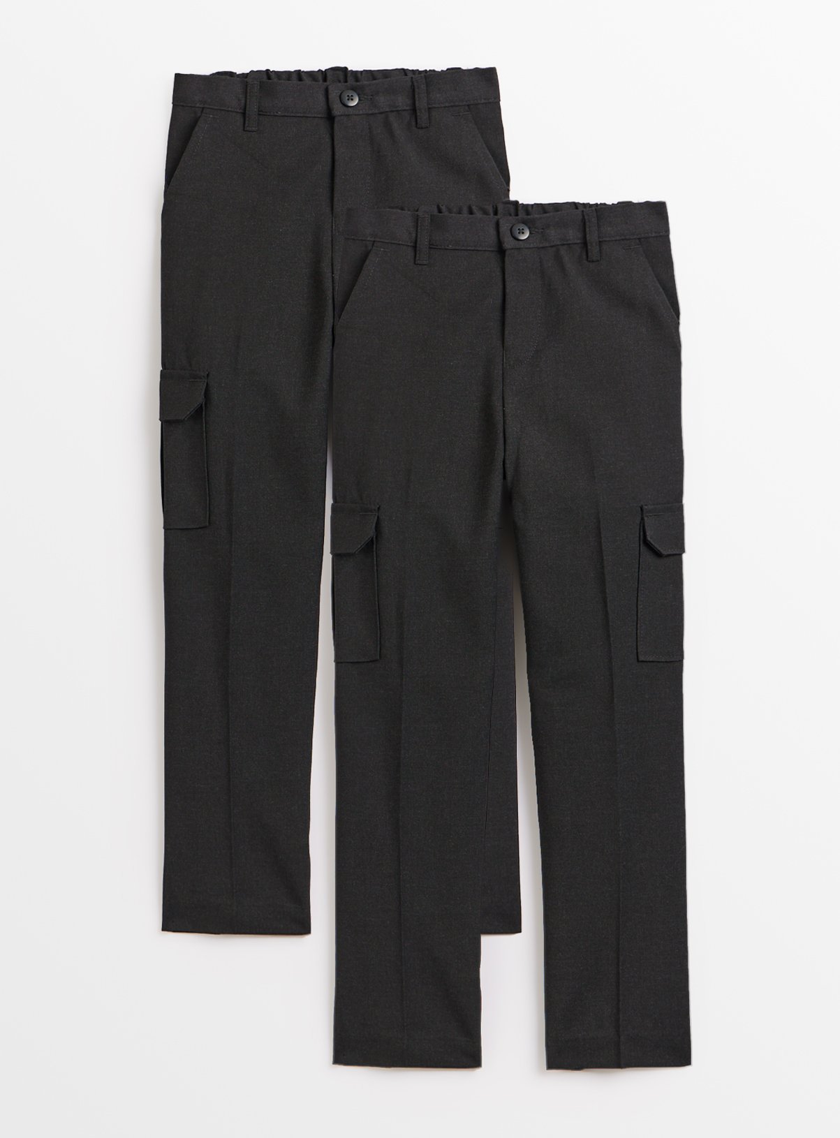 2 Pack Charcoal Cargo Trousers 12 years