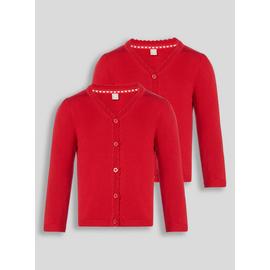 Red Scalloped Cardigan 2 Pack
