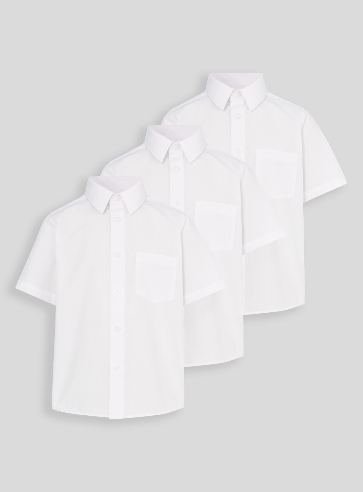 3 Pack Unisex White Short Sleeve Shirts 