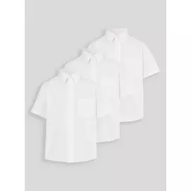 White Teen Short Sleeve Shirts 3 Pack