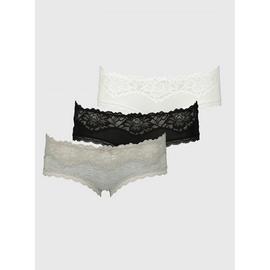 Multicoloured Lace Knicker Shorts 3 Pack