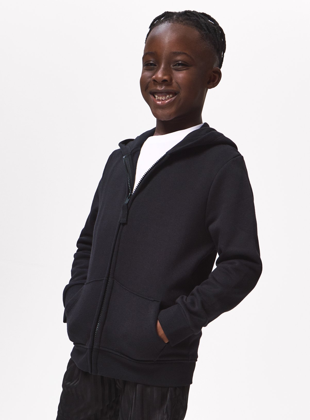 Unisex Black Sweat Hoodie  14 years