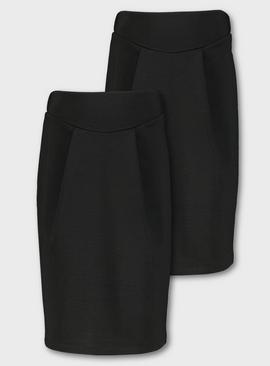 Black Jersey Tulip Skirt 2 Pack